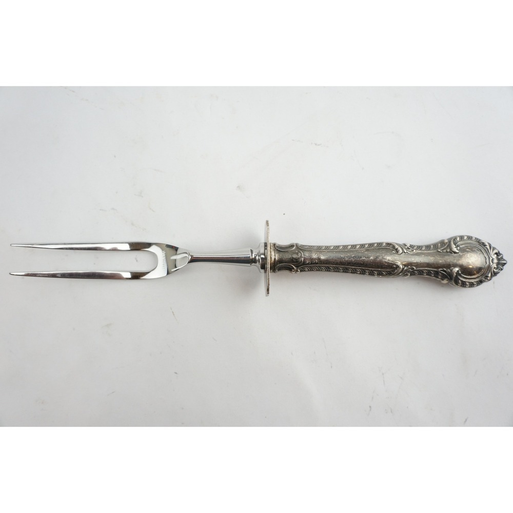 Towle Old Colonial Vintage Meat Carving Fork Stainless Silver Tone‎ Good